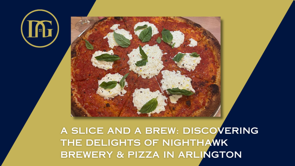 Nighthawk Brewery Arlington, Arlington brewpubs, Hand-tossed pizza Arlington, Detroit-style pizza Arlington, On-site brewed beer, South Joyce Street dining, Arlington sports bars, Craft beer Arlington, Pizza and beer Arlington, Televised sporting events Arlington.