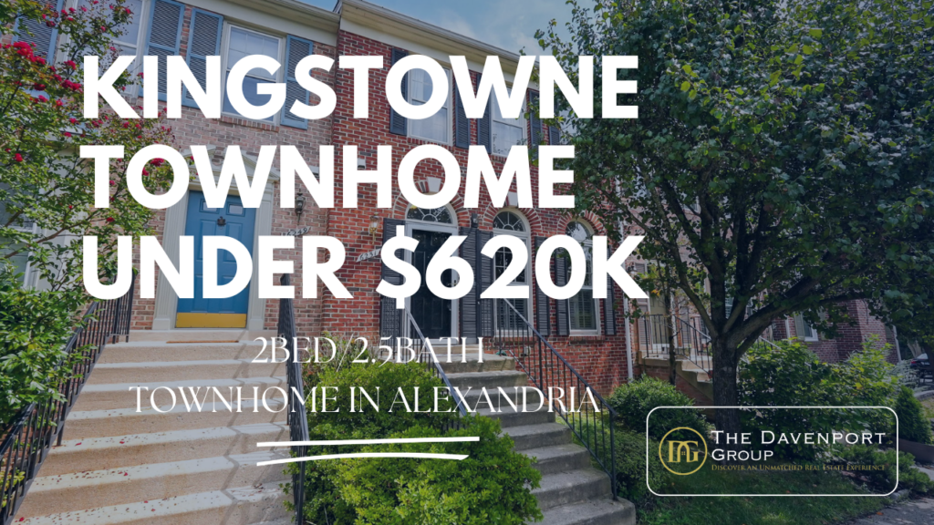 Kingstowne townhome, Alexandria real estate, 2-bedroom townhome, modern upgrades, Kingstowne amenities, Alexandria homes for sale, Joe Gunerman realtor