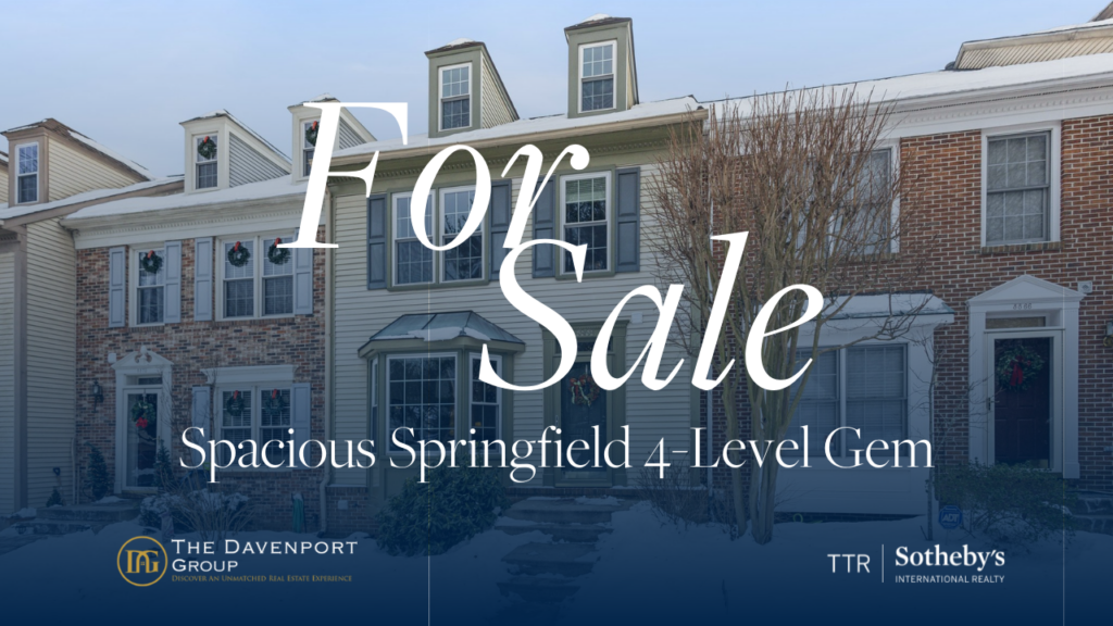 Springfield townhome, 8868 Eagle Rock Lane, parkland townhome, Springfield VA homes, commuter-friendly Springfield