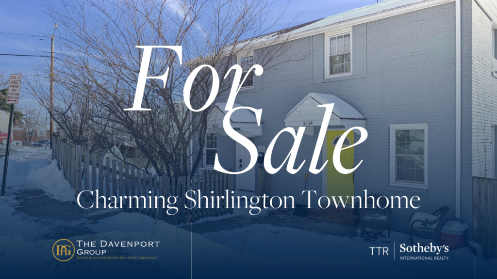 Shirlington townhome, Arlington real estate, 3612 S Kemper Rd, end-unit townhome Arlington